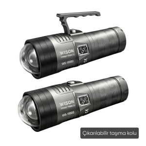 Şarj Edilebilir El Feneri - Wison - 13000 Lümen - 130 Watt (WS-15500)