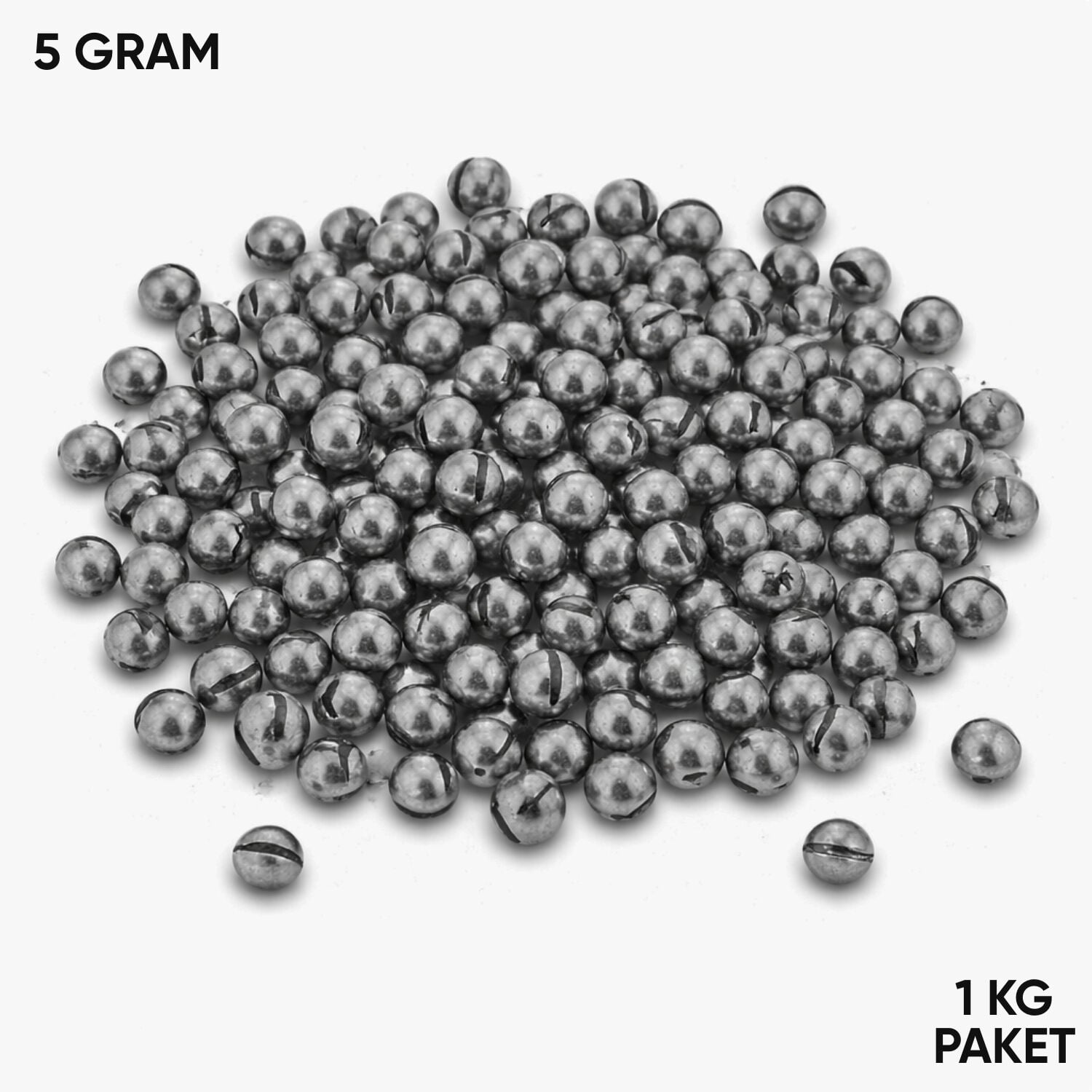 Kıstırma Yarma Kurşun - Kesikli Olta Kurşunu - 5 Gram (1 KG)